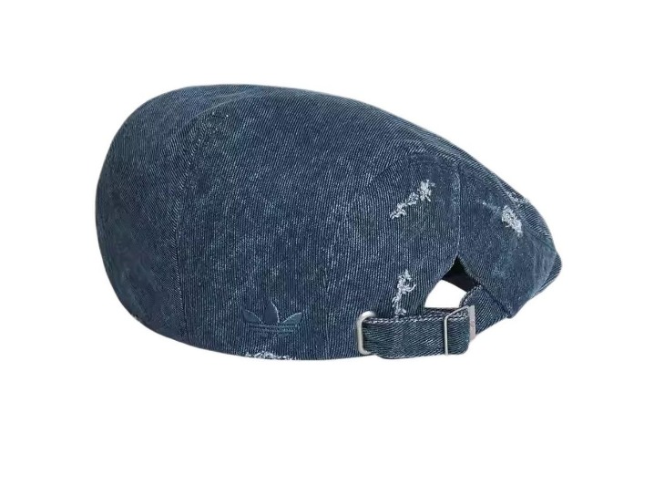 adidas Originals stylish and versatile cotton beret, unisex and couple style, indigo. OSFW — изображение 2