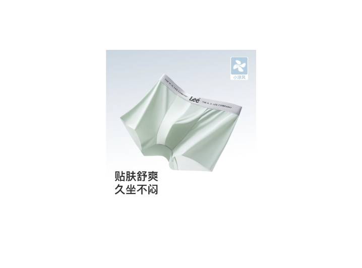 Lee Men's Mint Ice Silk Cooling 10A Grade Antibacterial Mulberry Silk Breathable Sweat-Absorbing Boxer Briefs — изображение 2