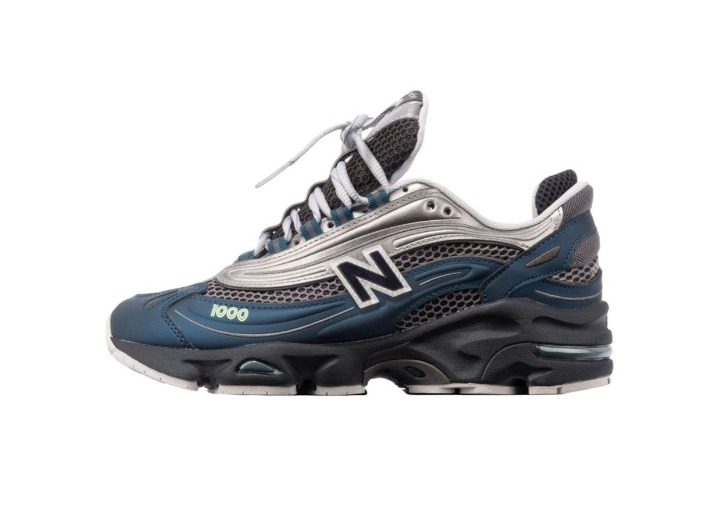 New Balance NB 1000 Comfortable and Soft Casual Running Shoes, Unisex, Blue and Silver