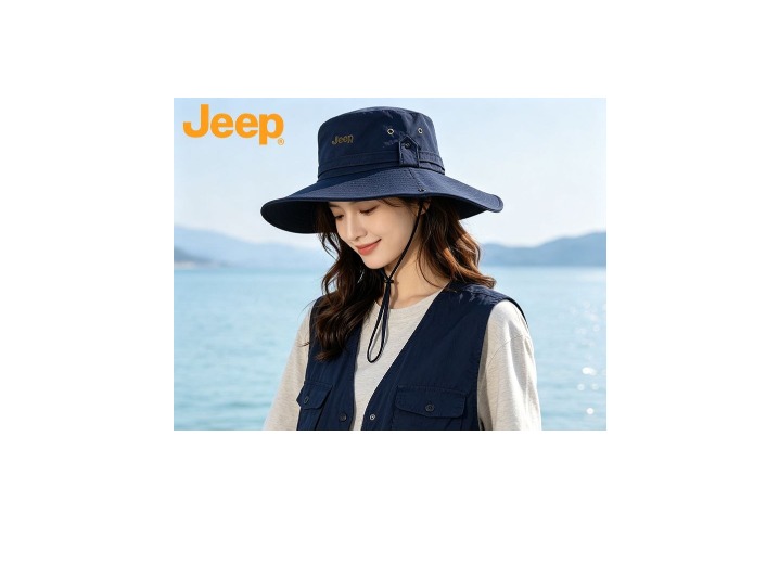 Jeep: Походная рыбацкая шляпа с защитой от солнца, тёмно-синяя — изображение 3