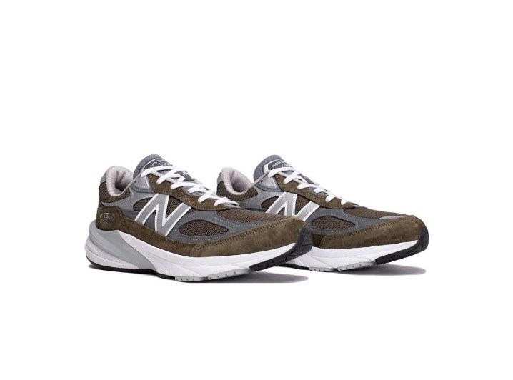 New Balance NB 990 V6 True Camo: Унисекс-кроссовки в оливково-серой гамме — изображение 3