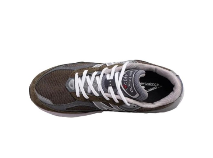 New Balance NB 990 V6 True Camo: Унисекс-кроссовки в оливково-серой гамме — изображение 4