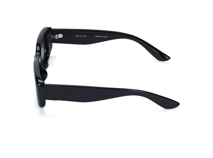 UNIQLO solid color rectangular sunglasses, unisex, couple style, black — изображение 3
