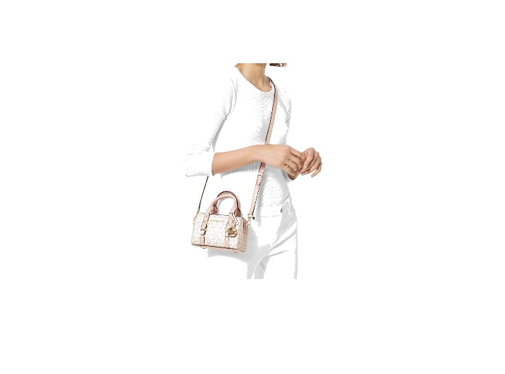 MICHAEL KORS MK Bedford: Сумка-бостон из синтетической кожи с монограммным принтом — изображение 3