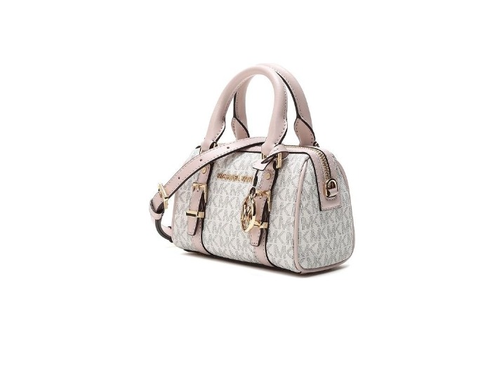 MICHAEL KORS MK Bedford: Сумка-бостон из синтетической кожи с монограммным принтом — изображение 7