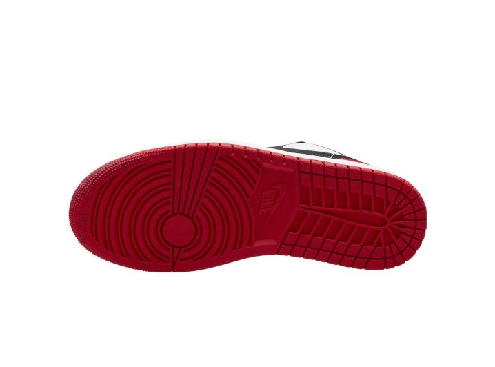 Jordan Air Jordan 1 "Bred Toe": Мужские низкие кроссовки в красно-чёрно-белой гамме — изображение 2