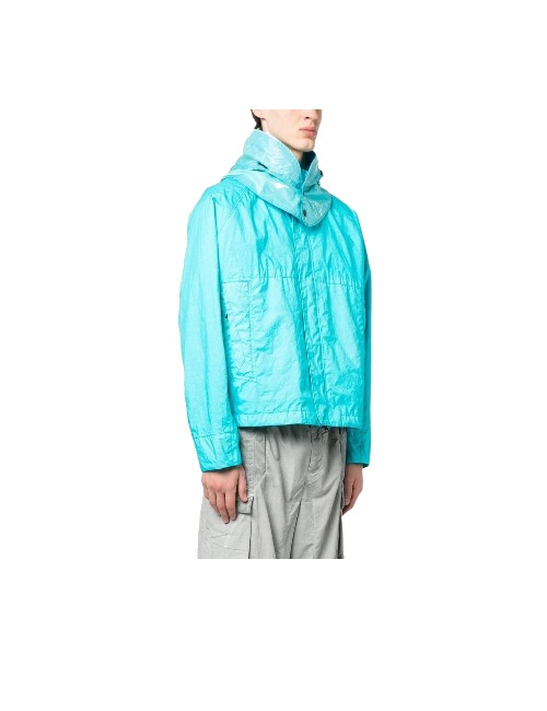 STONE ISLAND Membrana 3L TC: Зелёная куртка с капюшоном — изображение 4