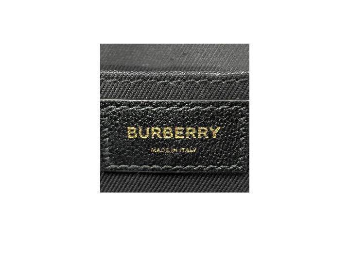 Burberry: Женская сумка через плечо из канваса с кожаной отделкой, чёрная — изображение 2