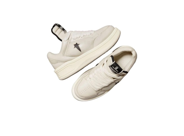 Converse × Rick Owens DRKSHDW TURBOWPN: Унисекс-кроссовки в цвете Off-White — изображение 2