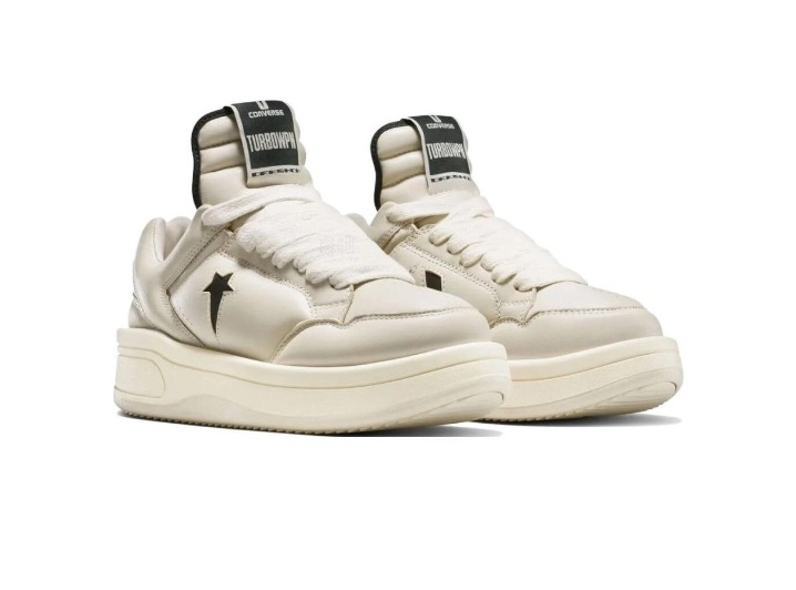 Converse × Rick Owens DRKSHDW TURBOWPN: Унисекс-кроссовки в цвете Off-White — изображение 3
