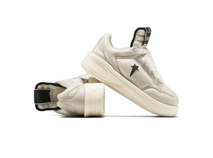 Converse × Rick Owens DRKSHDW TURBOWPN: Унисекс-кроссовки в цвете Off-White — изображение 4