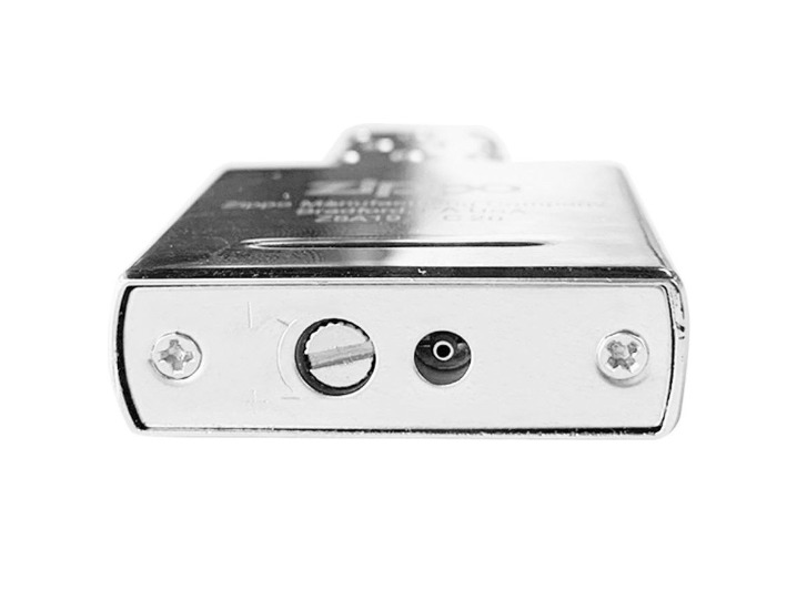 ZIPPO Popular Series: Белая стальная зажигалка с двойным факельным пламенем и газовым вкладышем — изображение 2