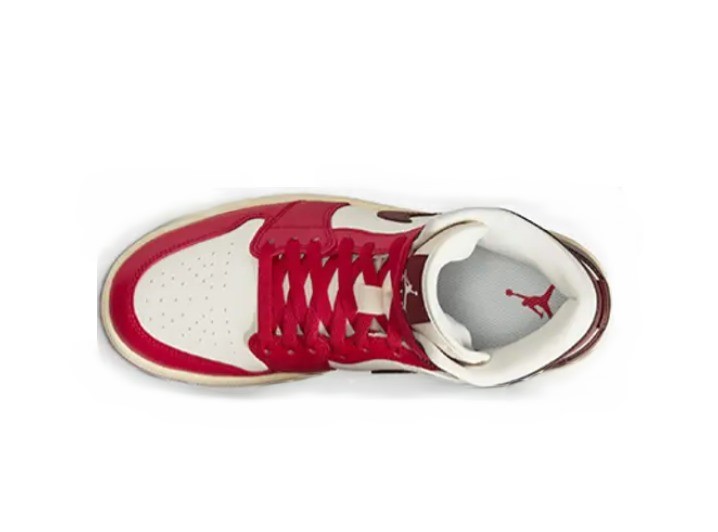 Jordan Air Jordan 1: Женские кроссовки средней высоты в красно-белой гамме — изображение 4