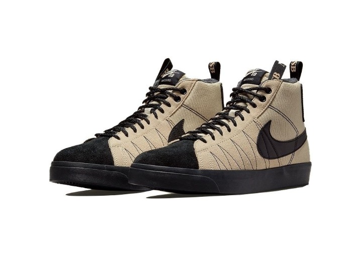 Nike SB Zoom Blazer Mid PRM "Acclimate Pack": Коричнево-чёрные кроссовки в стиле аутдор — изображение 5