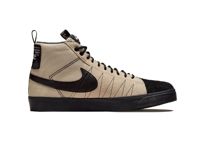 Nike SB Zoom Blazer Mid PRM "Acclimate Pack": Коричнево-чёрные кроссовки в стиле аутдор — изображение 6