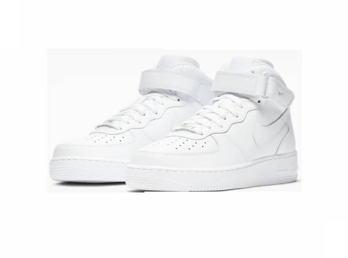 Nike Air Force 1 '07: Женские кроссовки средней высоты в белом цвете — изображение 7