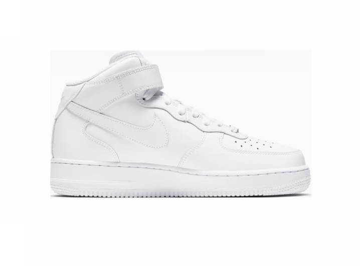Nike Air Force 1 '07: Женские кроссовки средней высоты в белом цвете — изображение 8