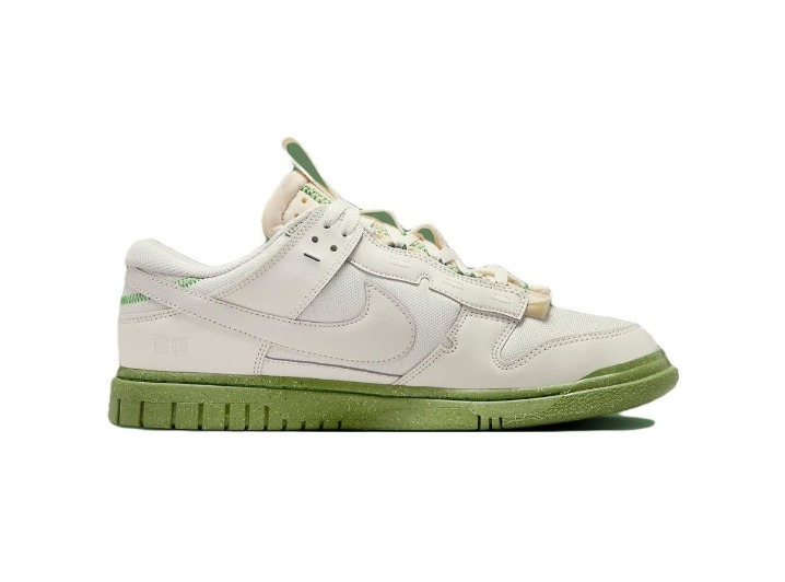 Nike Dunk Remastered: Мужские низкие скейт-кроссовки в бело-зелёной гамме — изображение 6