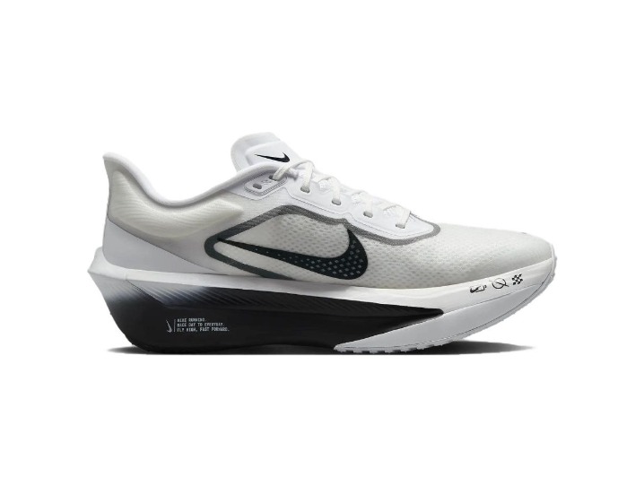 Nike Zoom Fly 6: Мужские марафонские кроссовки в бело-серо-чёрной гамме — изображение 5