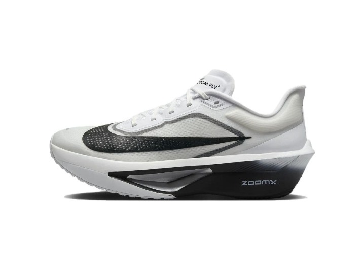 Nike Zoom Fly 6: Мужские марафонские кроссовки в бело-серо-чёрной гамме