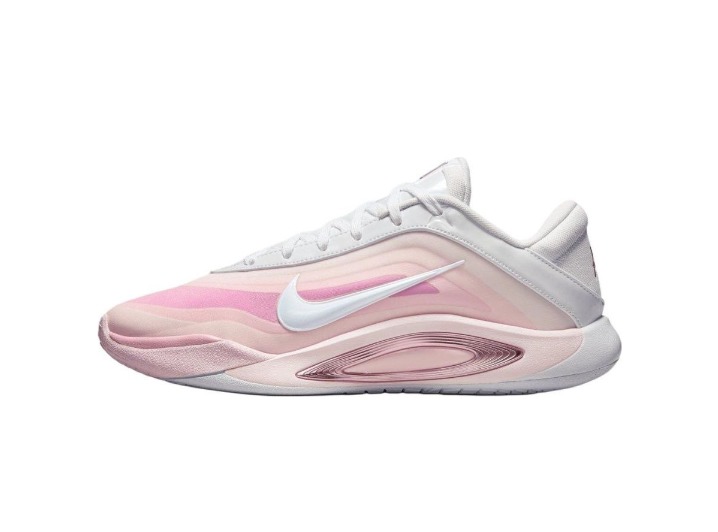 Nike A'One EP: Унисекс-баскетбольные кроссовки в розово-белой гамме