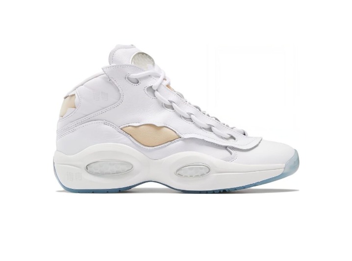 Maison Margiela x Reebok Question Mid «Memory Of»: Белые высокие ретро-баскетбольные кроссовки — изображение 4