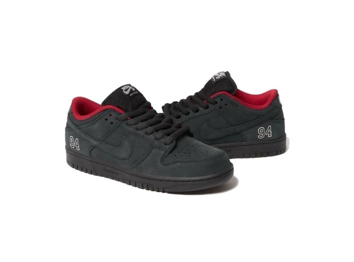 Nike x Supreme SB Dunk Low: Мужские и женские кроссовки в чёрном цвете — изображение 4