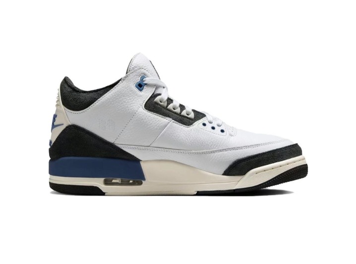 Jordan × A Ma Maniére Air Jordan 3 "Diffused Blue": Мужские ретро-баскетбольные кроссовки в бело-синей гамме — изображение 2