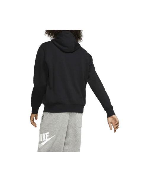 Nike Sportswear Club Fleece: Мужская куртка на молнии с капюшоном и вышитым логотипом, чёрная — изображение 3