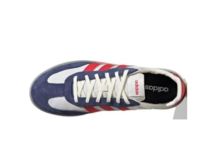 adidas Barreda Decode: Мужские низкие кроссовки в бело-красно-синей гамме — изображение 3