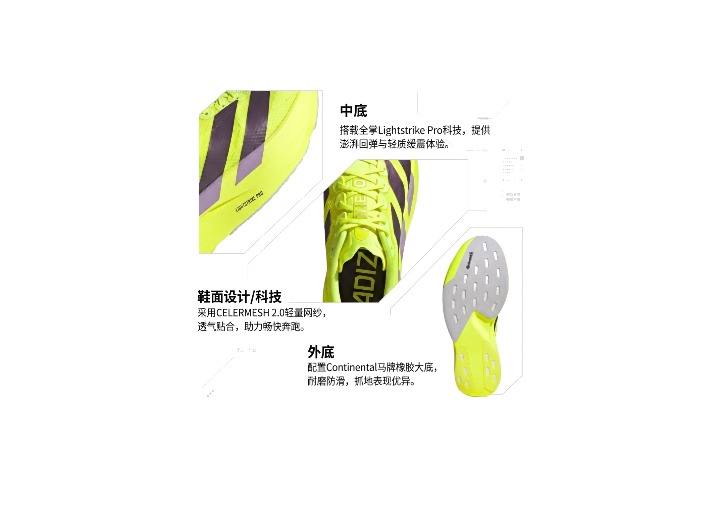 adidas Adizero Evo SL: Мужские марафонские кроссовки в жёлтом цвете — изображение 7