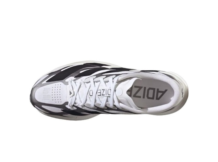 adidas Adizero Evo SL EXO: Мужские беговые кроссовки в бело-чёрной гамме — изображение 4