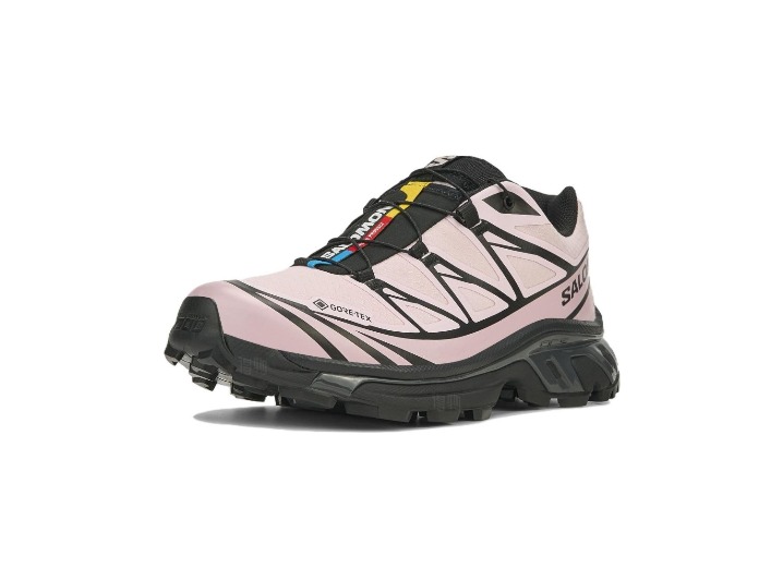 SALOMON XT-6 GORE-TEX: Унисекс-кроссовки в чёрно-розовой гамме — изображение 7