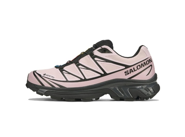 SALOMON XT-6 GORE-TEX: Унисекс-кроссовки в чёрно-розовой гамме