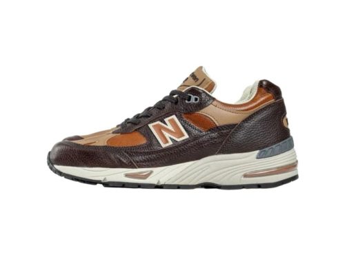 New Balance 991: Мужские кроссовки в коричнево-белой гамме