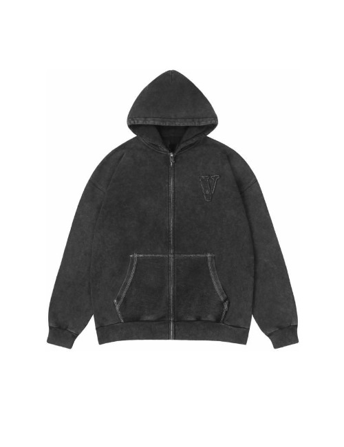 VLONE: Унисекс-худи на молнии с аппликацией и вышивкой — изображение 5